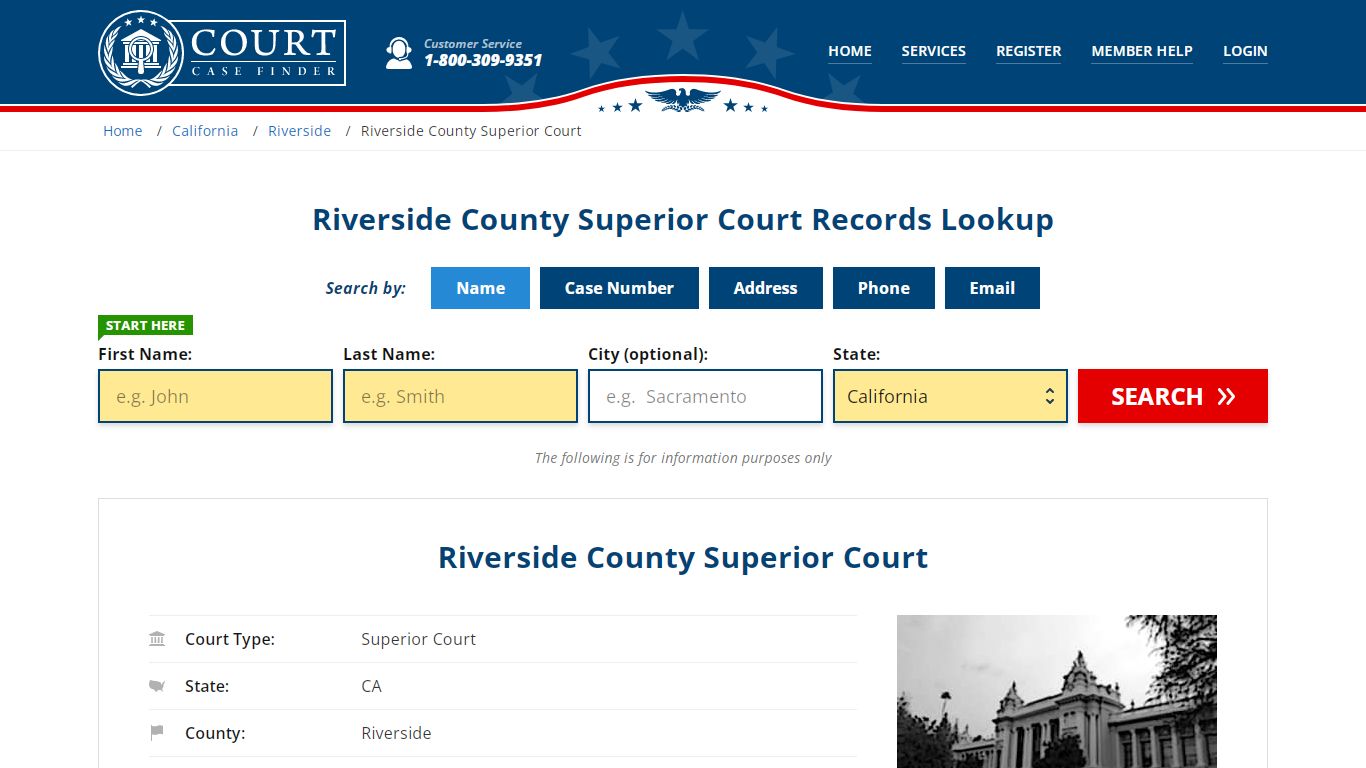 Riverside County Superior Court Records Lookup - CourtCaseFinder.com